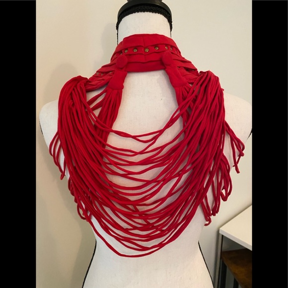 Red royal cape shoulder cover epaulet - Picture 2 of 3